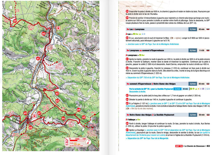 Topoguide de randonnée - Le Chemin de Stevenson - GR70 | FFR guide de randonnée FFR - Fédération Française de Randonnée 