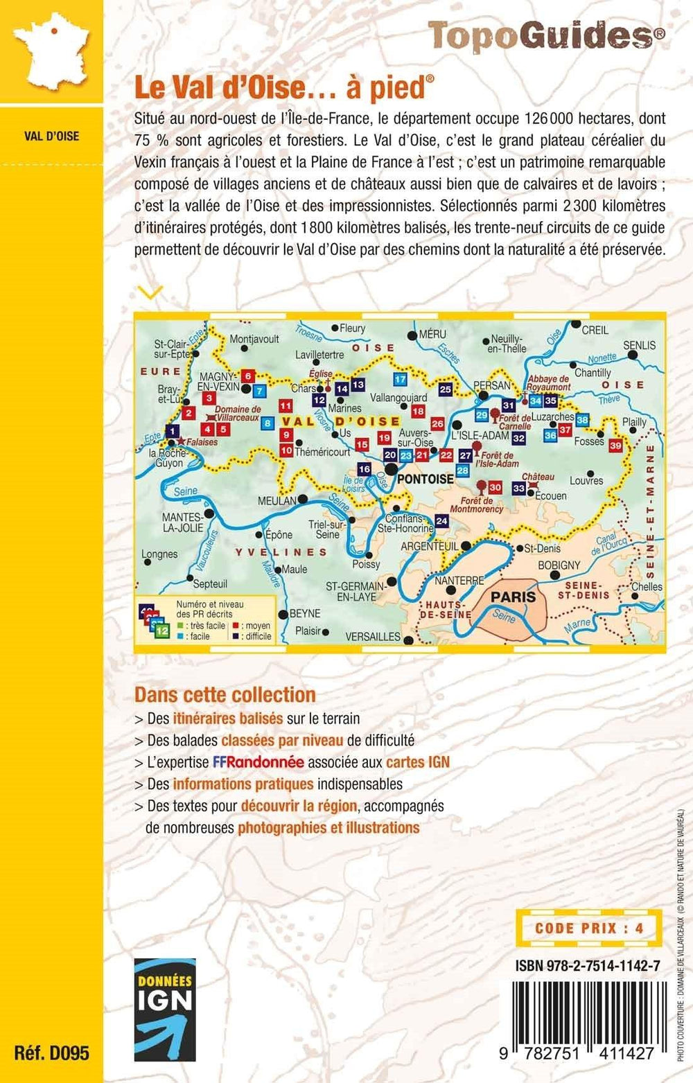 Topoguide de randonnée - Le Val d'Oise à pied | FFR guide de randonnée FFR - Fédération Française de Randonnée 