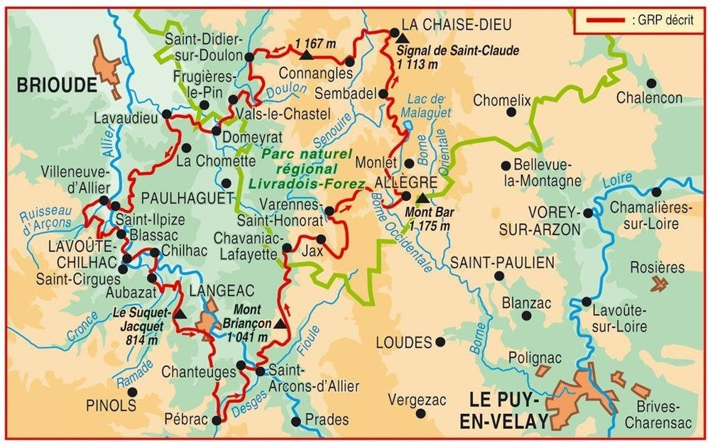 Topoguide de randonnée - Robe de bure et cotte de mailles, entre Livradois et gorges de l'Allier | FFR guide de randonnée FFR - Fédération Française de Randonnée 