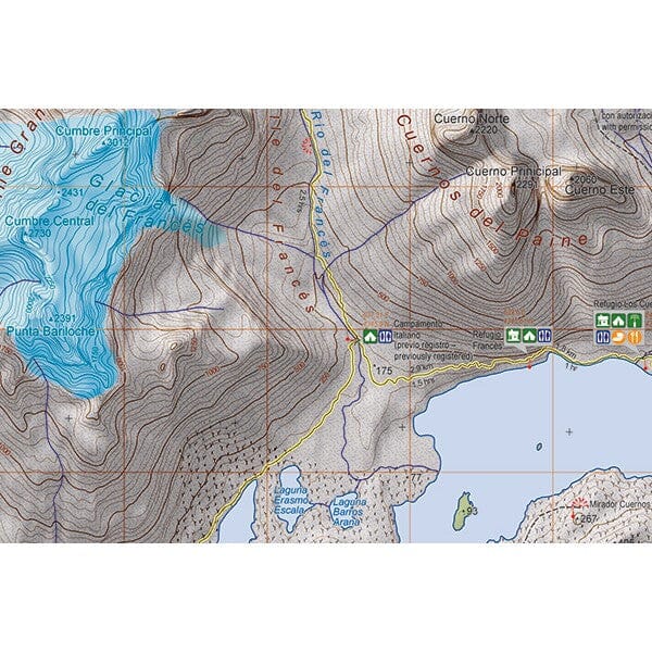 Torres del Paine - Carte de voyage et de trekking | Trekking Chile carte pliée Trekking Chile 