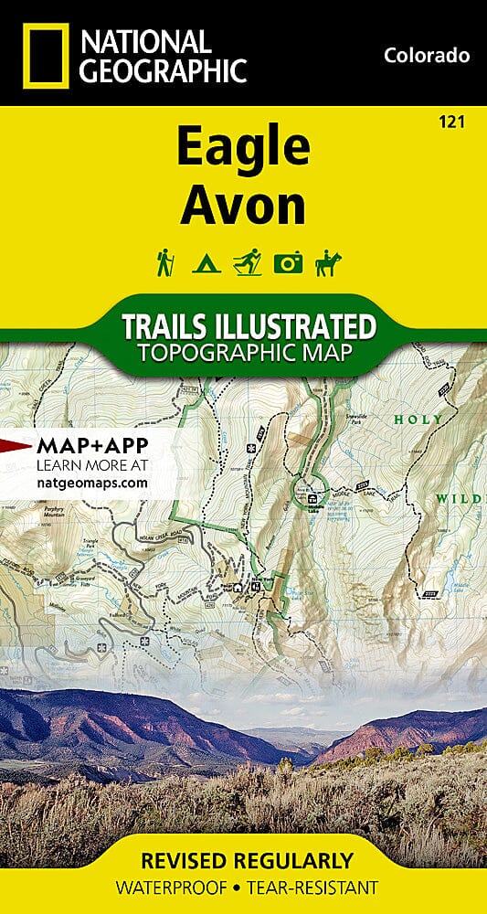 Trails Map of Eagle / Avon (Colorado), # 121 | National Geographic carte pliée National Geographic 