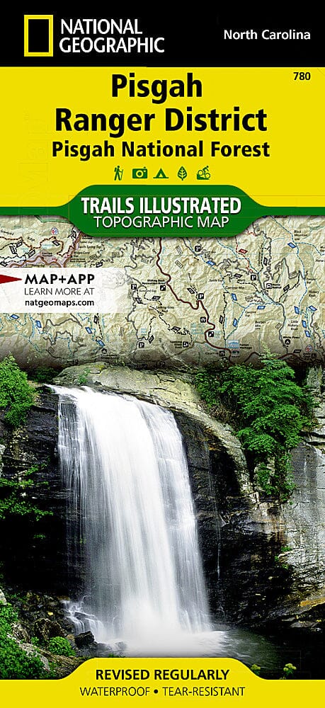 Trails Map of Pisgah Ranger District, Pisgah National Forest (North Carolina), # 780 | National Geographic carte pliée National Geographic 