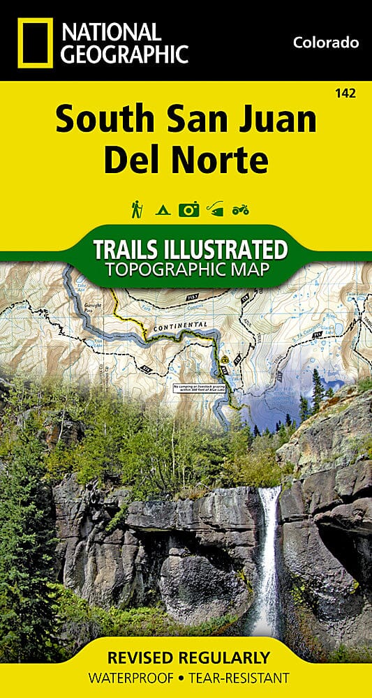 Trails Map of South San Juan / Del Norte (Colorado), # 142 | National Geographic carte pliée National Geographic 