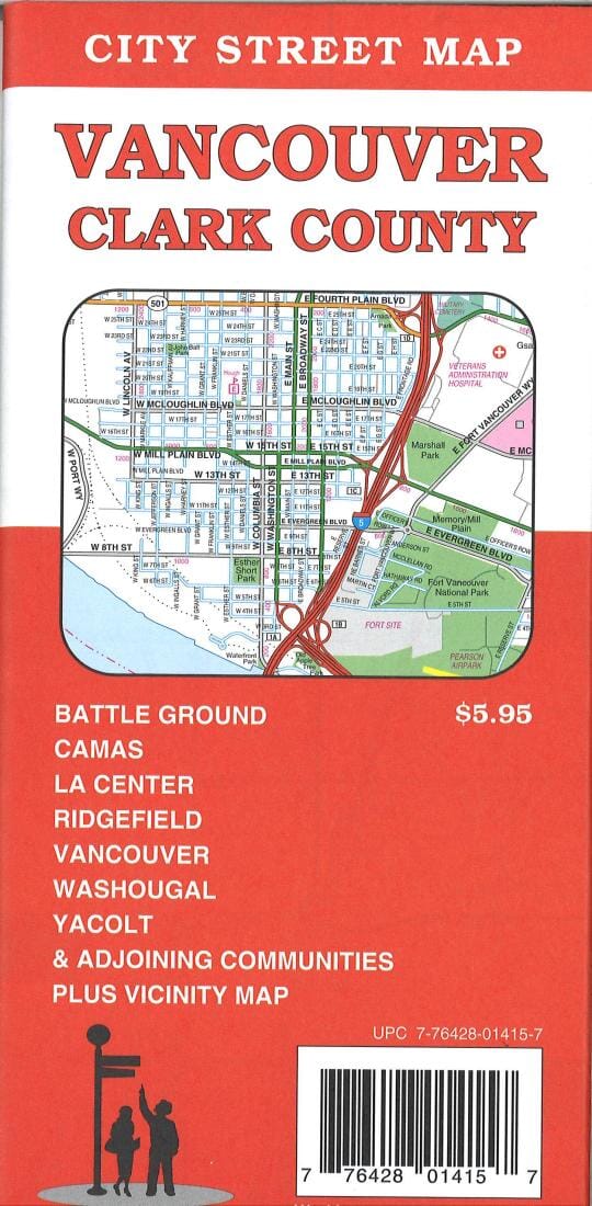 Vancouver and Clark County, Washington | GM Johnson carte pliée 