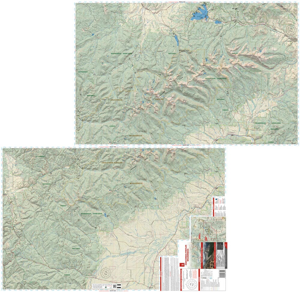 Zone de nature sauvage d'Anaconda Pintler (Montana) | Cairn Cartographics carte pliée Cairn Cartographics 